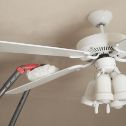 steam cleaner on ceiling fans