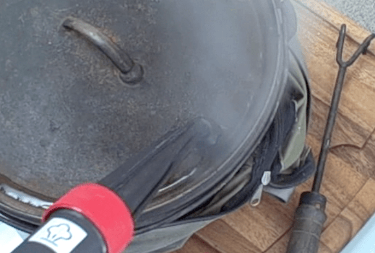 steam clean Dutch oven